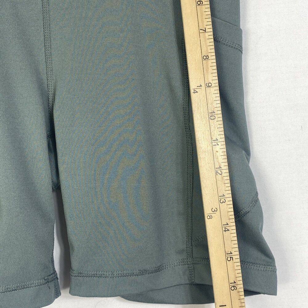 Velocity Womens Size Medium Shorts No Sweat Athletic Olive Green Pockets - Picture 5 of 6